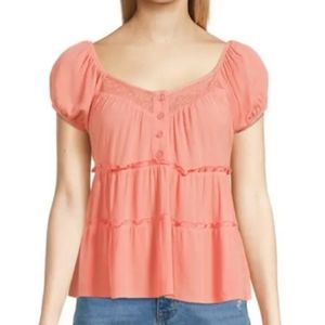 No Boundaries Juniors Woven Crinkle Shirt, Size XS, NWOT